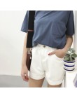 Pantalones cortos de mezclilla de cintura alta de verano de 2018 para mujer Casual holgados de moda con dobladillo elástico de c