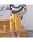 Hzirip 2019 verano Mujer caliente corto moda suelta algodón pierna ancha pantalones cortos Color caramelo Casual pantalones cort