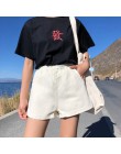 Streetwear pantalones cortos de mezclilla de verano para mujer 2019 nueva llegada pantalones cortos de pierna ancha de cintura a