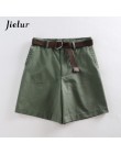 Jielur todo-fósforo 4 fajas de Color sólido pantalones cortos informales de mujer de línea a de cintura alta pantalones cortos d
