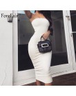 Forefair Sexy vestido largo mujer Verano de 2019 Club de hombro vestido Bodycon vestido de blanco y negro de fiesta rojo tubo ve