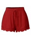 Pantalones cortos de mujer de verano de moda de encaje de talla grande corbatas pantalones cortos de deporte ajustados pantalone