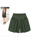 Las mujeres Pantalones Cortos de verano de moda Casual Plus tamaño sólido suelto caliente bolsillos Cortos verano Pantalones cas