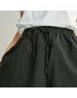 Pantalones cortos de verano para mujer nuevos pantalones de pierna ancha de lino de algodón de mujer Casual de talla grande de e