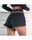 Pantalones cortos de mezclilla estilo Punk de verano para mujer Sexy con espalda hueca