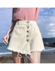 Garemay falda pantalones cortos de mezclilla blanco coreano Vintage pierna ancha cintura alta Mujer suelta pantalones cortos de 