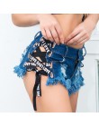 2018 Sexy cintura baja vendaje Denim agujero corto Jeans Mini mujeres Skinny Sexy Club de baile con DJ pantalones cortos nuevo b