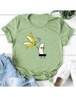 Camiseta divertida Casual de algodón Mujer Desnuda Banana estampado de dibujos animados cuello redondo Camiseta de manga corta M
