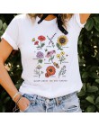 Camisetas con gráficos de flores salvajes para mujeres Camiseta con estampado Floral para mujeres con plantas de Sol estas camis