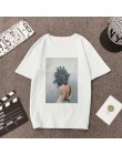 De talla grande para Mujer verano estampado de moda Casual Camisetas Camiseta de manga corta de pluma de flores de señora cuello