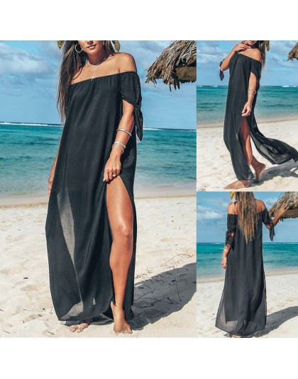 Vestido de playa Mujer Boho Sexy verano gasa Floral vestidos noche fiesta negro largo Maxi encaje elegante vestido vestidos 2019