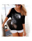 Camiseta Casual de verano para mujer, 2019, manga corta de murciélago, blusas sueltas, hombro frío, con estampado de plumas, cam