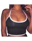 Feitong 2019 Sexy Crop top para mujer Halter Fitness corpiño ajustado Strappy Skinny t-shirt Girl Dance recortado chaleco camise