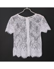 Camisetas de verano para mujer, camiseta de manga corta, elegante, con encaje croché, Top con agujeros, moda, chaleco de verano 