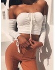 Sexy moda mujer fuera del hombro vendaje Clubwear 2019 nuevas tapas de la cosecha de verano ajustado fruncido sólido Casual cami