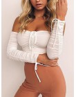 Sexy moda mujer fuera del hombro vendaje Clubwear 2019 nuevas tapas de la cosecha de verano ajustado fruncido sólido Casual cami