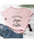 Camiseta de las señoras con imágenes de Jesús y el café camiseta de la iglesia del verso de la Biblia de las mujeres de moda