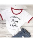 Camiseta de las señoras con imágenes de Jesús y el café camiseta de la iglesia del verso de la Biblia de las mujeres de moda