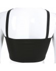 Weekeep hebilla dragón negro tanque bordado superior mujer ropa de calle corta Sexy camisetas sin mangas 2019 verano Bralette Cr