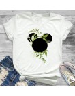 2019 mujeres leopardo impreso gráfico flor moda camiseta ratón Micky oreja camisa Tumblr Tee Hipster camiseta femenina camisetas