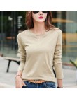 100% de algodón camiseta mujer de manga larga Camiseta femenina 2019 primavera otoño señoras Camisetas Mujer de talla grande 3XL