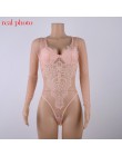 Gran oferta de malla de encaje traje de cuerpo de Mujer Transparente sexy catsuit de manga larga mono 2019 bralette bodys