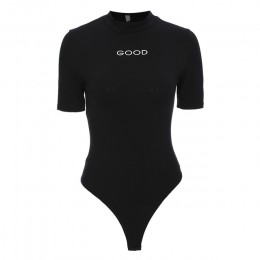 HEYounGIRL ceñido negro mujeres Bodysuit verano algodón Bodysuits estampado Cuerpo Femenino manga corta Casual elegante mono mon
