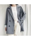 Mooirue chaqueta de invierno para mujer chaqueta abrigo doble pecho de algodón Chic largo traje femenino caqui azul Casual Cardi