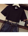 Calidad de lujo 2019 verano mujeres malla Patchwork negro Camiseta larga + borla pantalones cortos de mezclilla conjuntos de 2 p