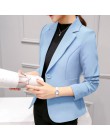 2019 Blazer de mujer de color rosa de manga larga chaquetas de un solo botón chaqueta de mujer para oficina delgada chaquetas de