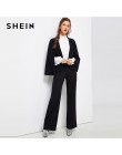 SHEIN Poncho negro Oficina señora Streetwear Cloak abierto Blazer frontal 2018 otoño elegante mujer ropa de trabajo mujer Abrigo