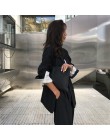 HziriP 2019 elegante negro de un solo pecho Mujer Blazer moda Vintage sólido suelto ropa de trabajo prendas de abrigo chaqueta f