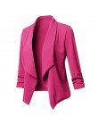 Chaqueta de punto blazers sólidos para mujer, chaquetas y blazers de manga larga para mujer, traje de negocios informal asimétri