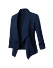 Chaqueta de punto blazers sólidos para mujer, chaquetas y blazers de manga larga para mujer, traje de negocios informal asimétri