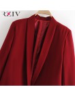 RZIV chaqueta de traje de chaqueta de mujer abrigo casual de color sólido de un solo botón OL blazer traje