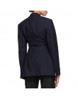 Blazer sólido de verano de TWOTWINSTYLE para mujeres cuello de solapa de manga larga botón abrigo de túnica Superior Femenina 20