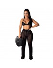 Adógirl 2019 verano Fishnet conjunto de dos piezas para mujer Sexy ver a través de Club nocturno trajes sujetador superior panta
