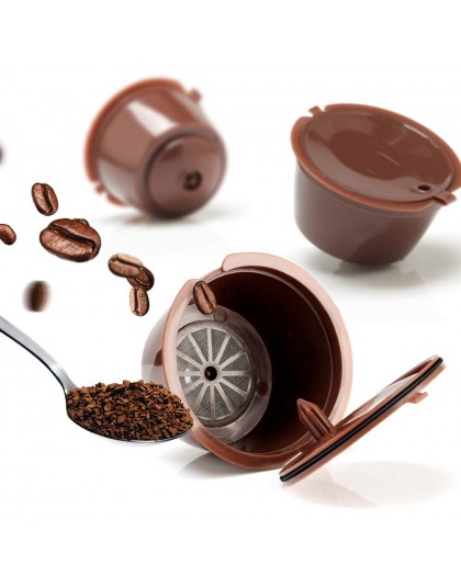 3 uds. Reutilizable Nescafe Dolce Gusto café cápsula filtro taza tapas recargables cuchara cepillo filtro cestas vaina suave sab
