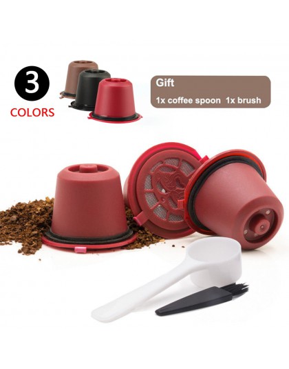 3 unids/pack Cápsula de café Nespresso recargable reutilizable café cápsulas de plástico Filtro de línea Original máquina de Nes