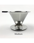 Filtro de café reutilizable soporte de acero inoxidable Metal malla embudo cestas Drif filtros de café goteo v60 taza de filtro 