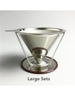 Filtro de café reutilizable soporte de acero inoxidable Metal malla embudo cestas Drif filtros de café goteo v60 taza de filtro 