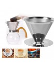 Filtro de café reutilizable soporte de acero inoxidable doble capa Metal malla embudo cestas café gotero té filtro herramientas 
