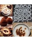 16 Uds. De plástico capuchino de espuma de café Plantilla de pulverización plantillas DIY decoración de café de impresión de mol
