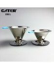 GATER reutilizable soporte de filtro de café Acero inoxidable filtro de café por goteo de acero inoxidable embudo Metal malla Fi