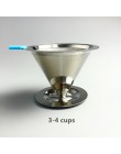 GATER reutilizable soporte de filtro de café Acero inoxidable filtro de café por goteo de acero inoxidable embudo Metal malla Fi