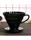 Gotero de café de cerámica motor V60 estilo café Filtro de goteo taza permanente vierte sobre la cafetera con soporte separado p