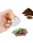 51MM 49MM mango de madera martillo en polvo de café de acero inoxidable herramientas de seguridad de café