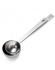 1Pc de café de acero inoxidable redondo de 15ml 30ml de medición de mango largo de la cuchara de Metal cuchara de medir utensili