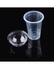 Venta al por mayor 50 unids/set taza de té de plástico transparente desechable tazas de café con tapas 450ml para batidos de bur