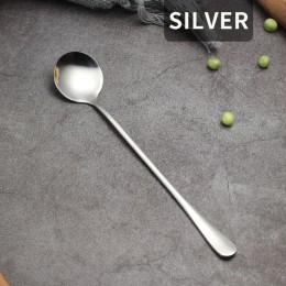 Cuchara de bolas de helado de acero inoxidable con mango largo para café de cocina accesorios de café de postre
